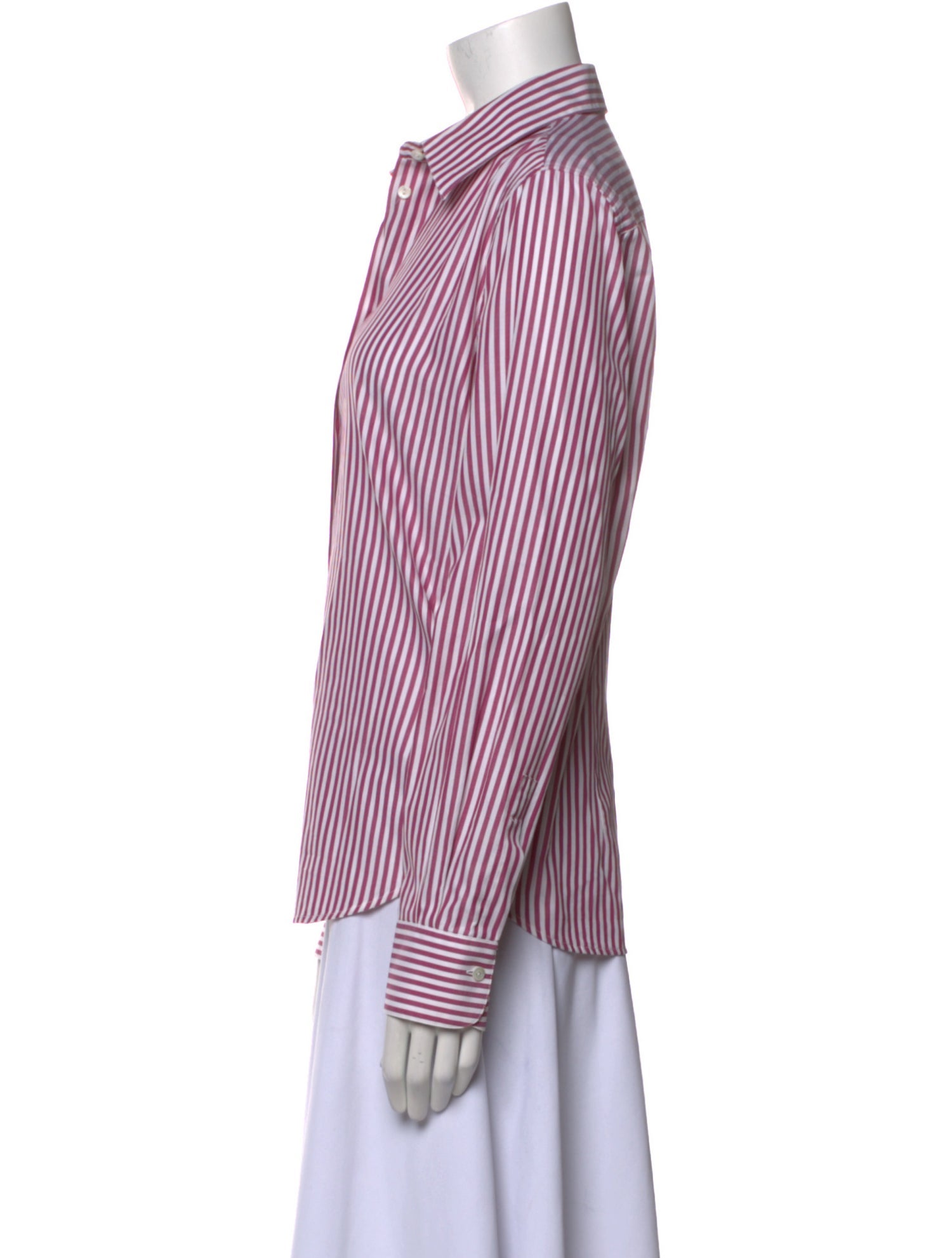 Loro Piana Striped Long Sleeve Button-Up Top