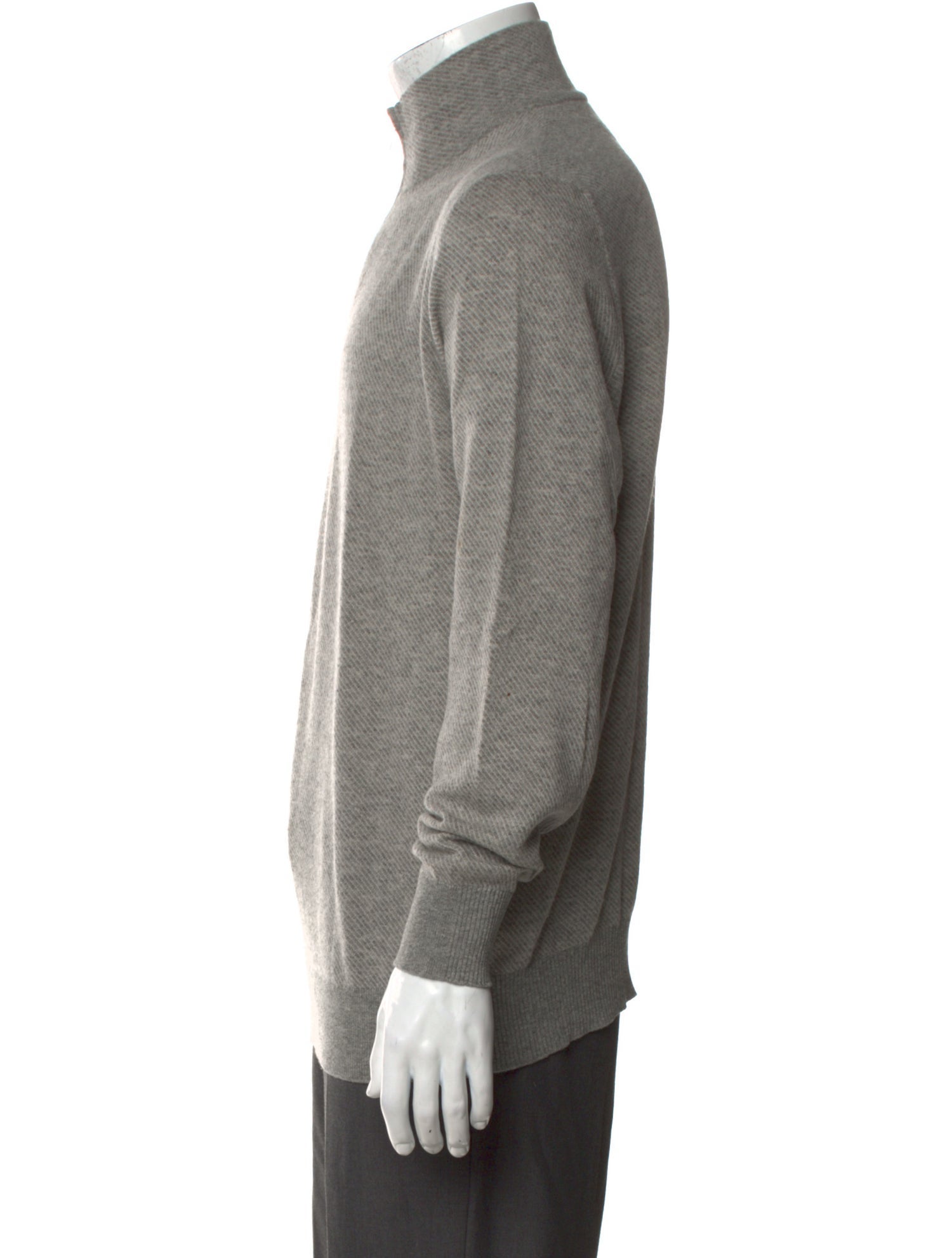 Loro Piana Cashmere Mock Neck Polo Sweater