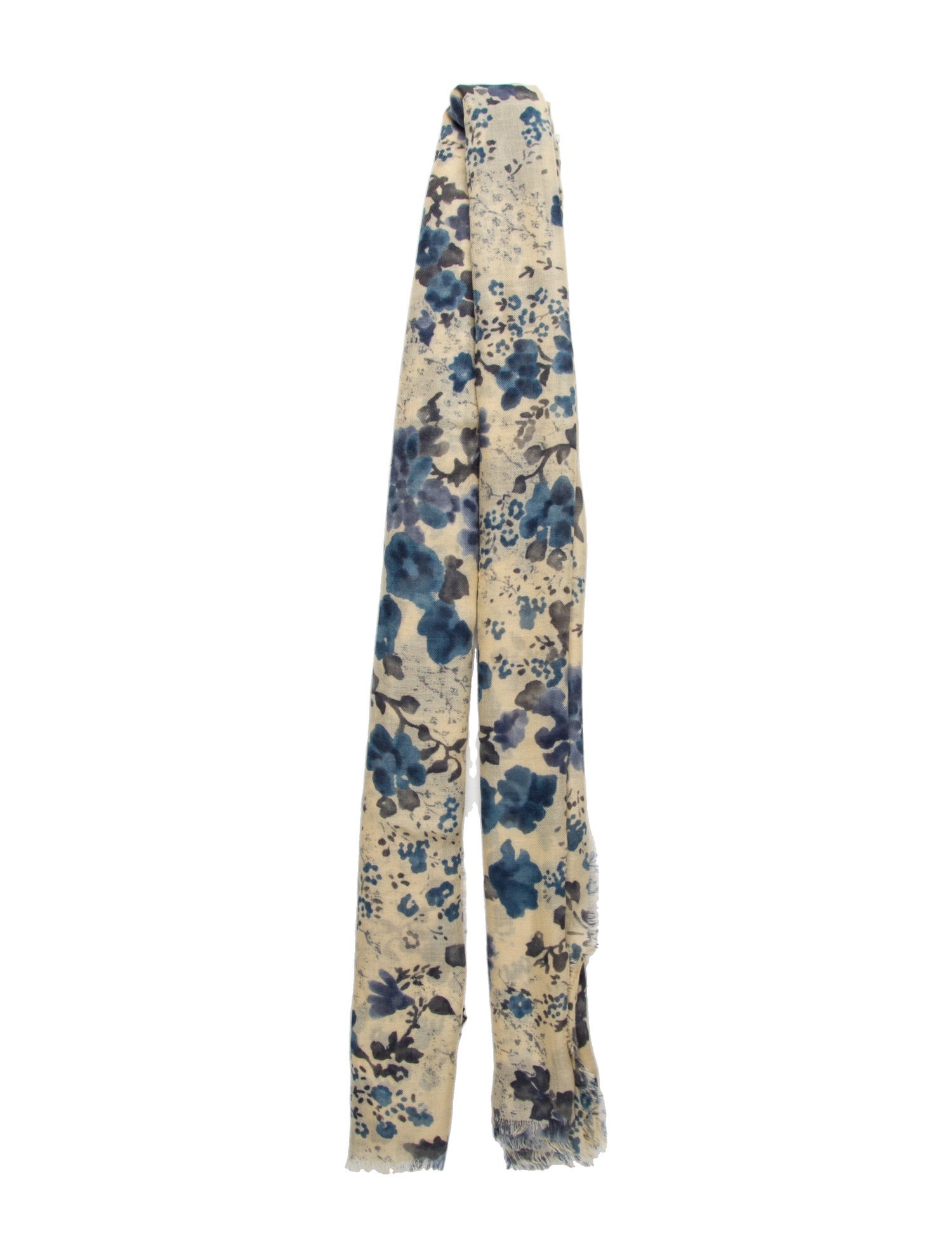 Loro Piana Cashmere Floral Print Scarf