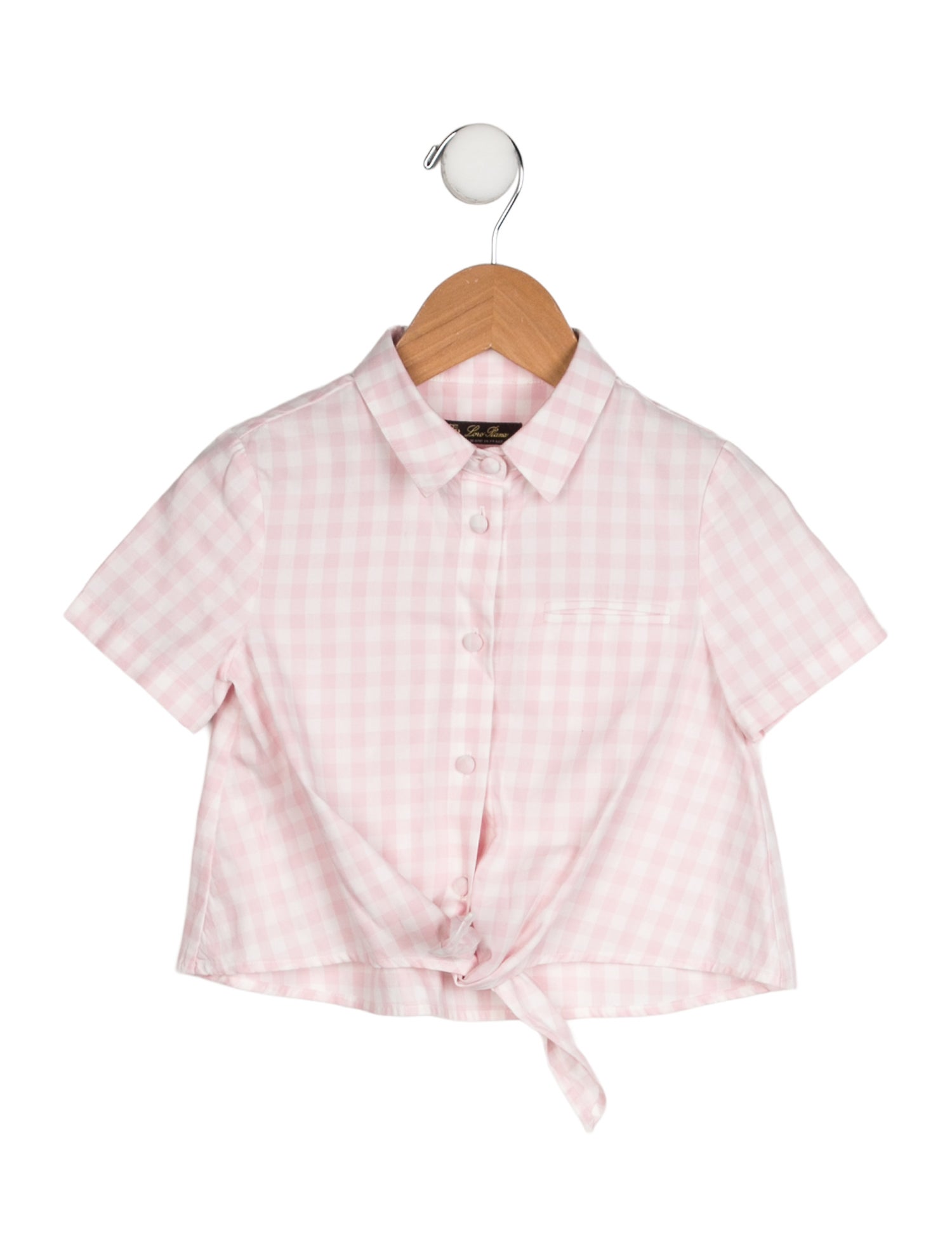Loro Piana Plaid Short Sleeve Top
