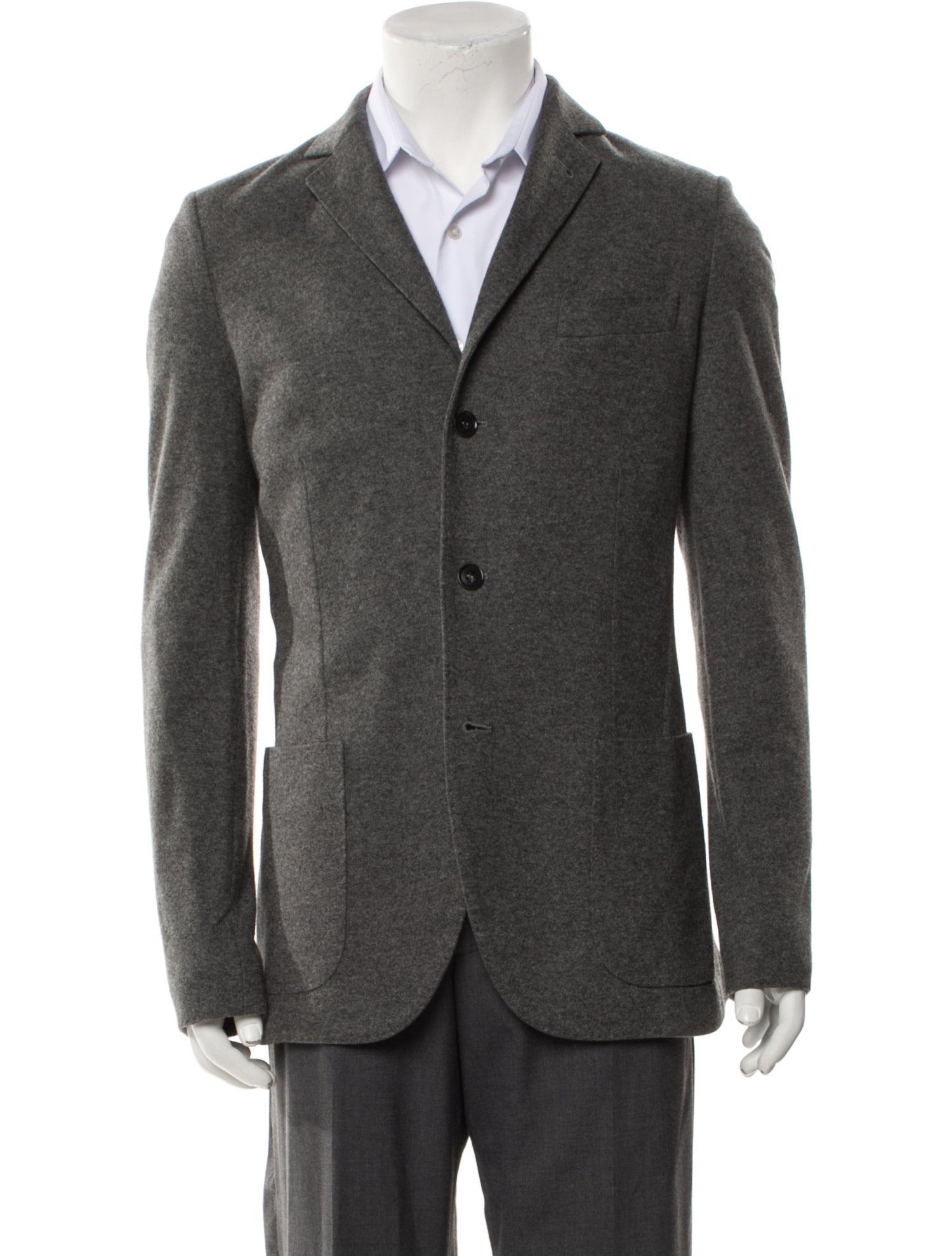 Loro Piana Cashmere Leather Trim Embellishment Sport Coat