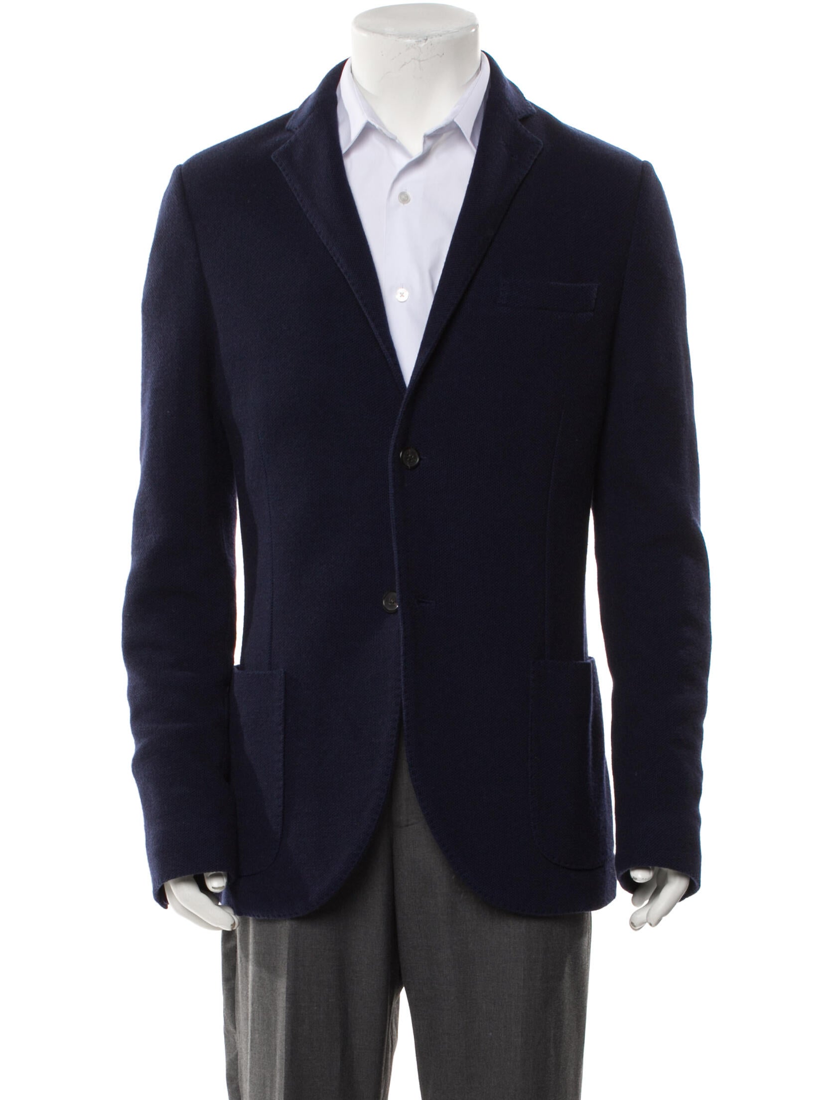 Loro Piana Cashmere Leather Trim Embellishment Sport Coat