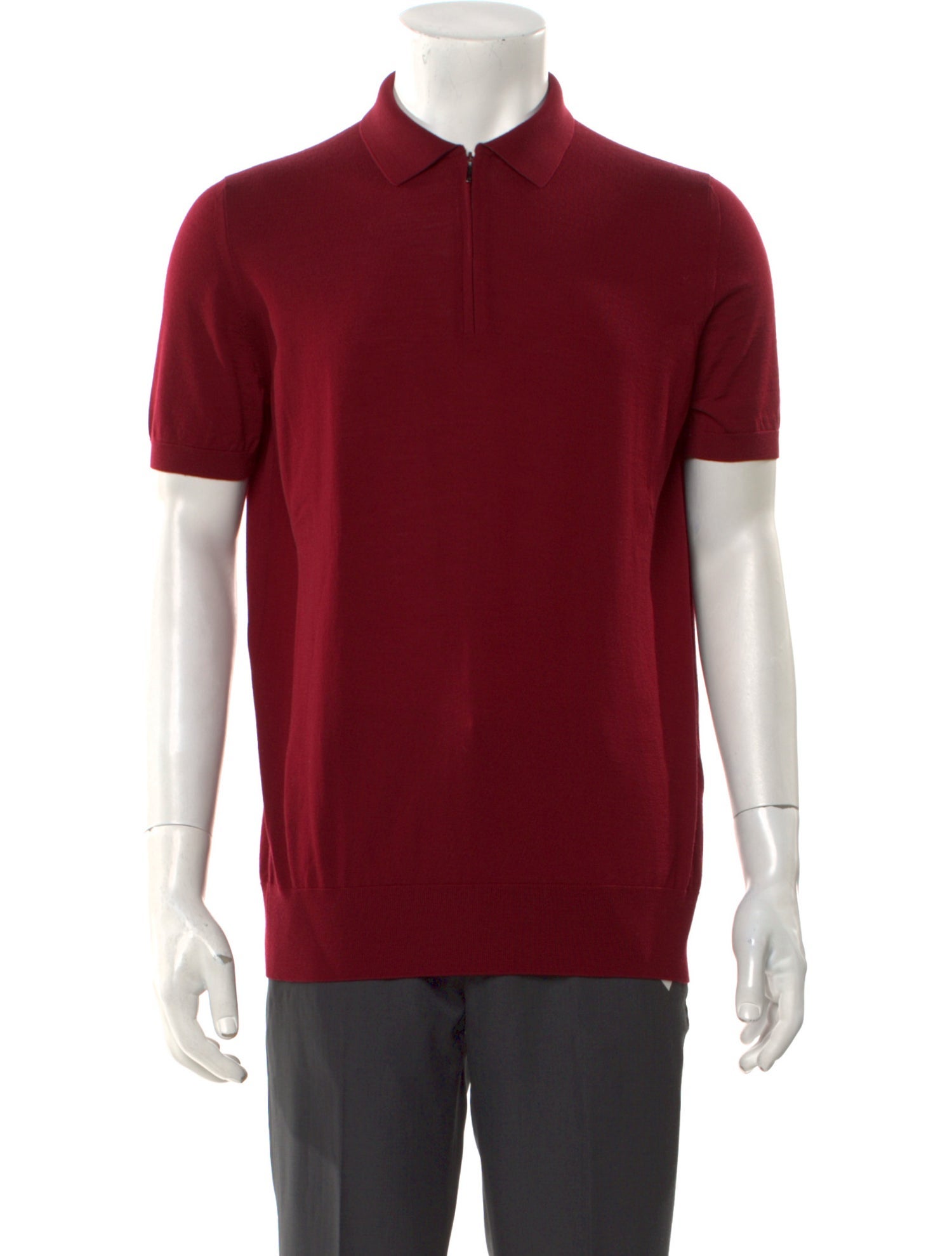 Loro Piana Virgin Wool Collar Polo Sweater