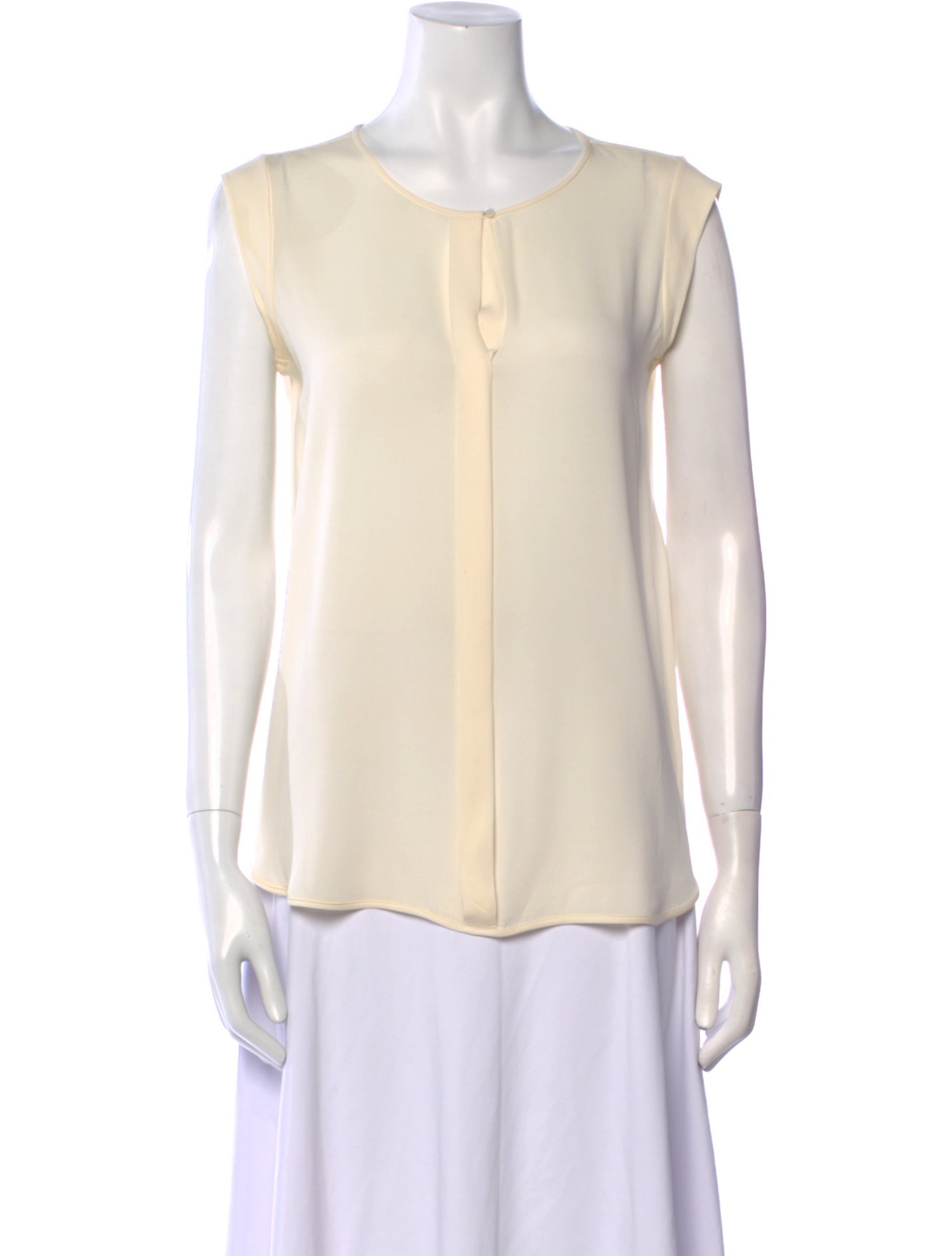 Loro Piana Silk Scoop Neck Top