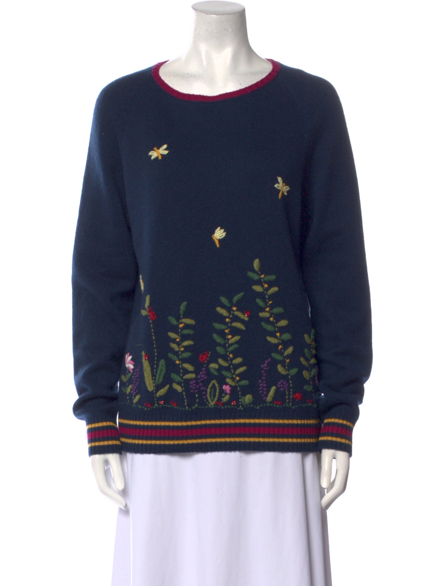 Loro Piana Baby Cashmere Printed Sweater