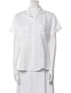 Loro Piana Linen Short Sleeve Button-Up Top