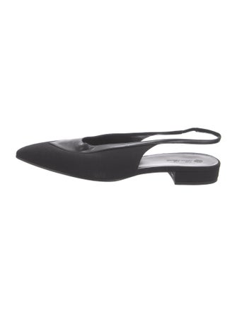 Loro Piana Rebecca Canvas Slingback Flats