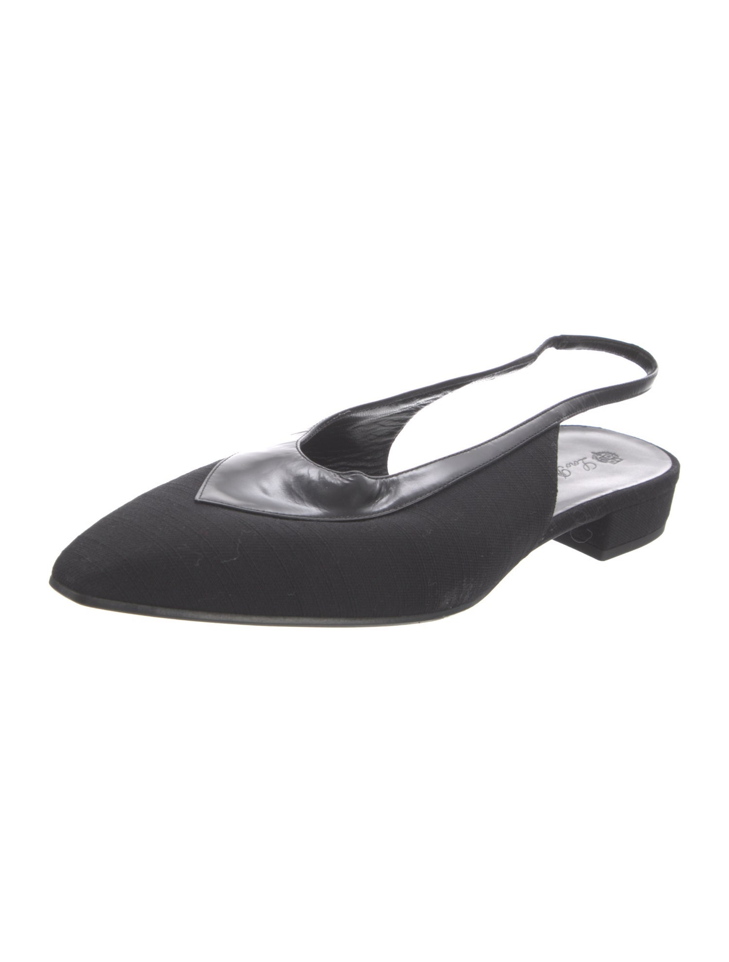 Loro Piana Rebecca Canvas Slingback Flats
