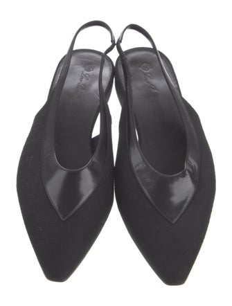 Loro Piana Rebecca Canvas Slingback Flats