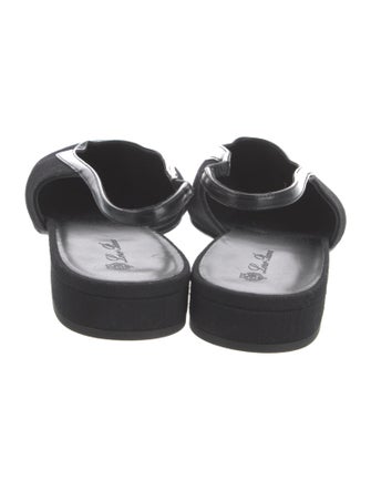 Loro Piana Rebecca Canvas Slingback Flats