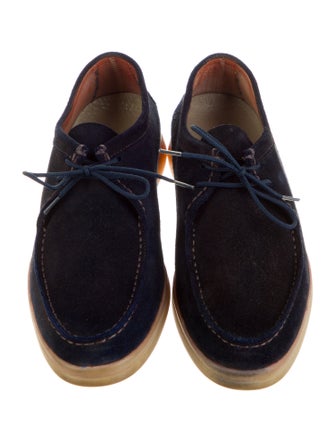 Loro Piana Sail And Walk Suede Oxfords