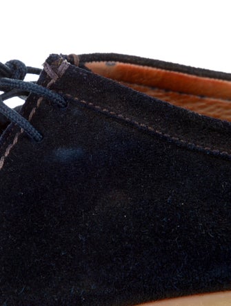 Loro Piana Sail And Walk Suede Oxfords