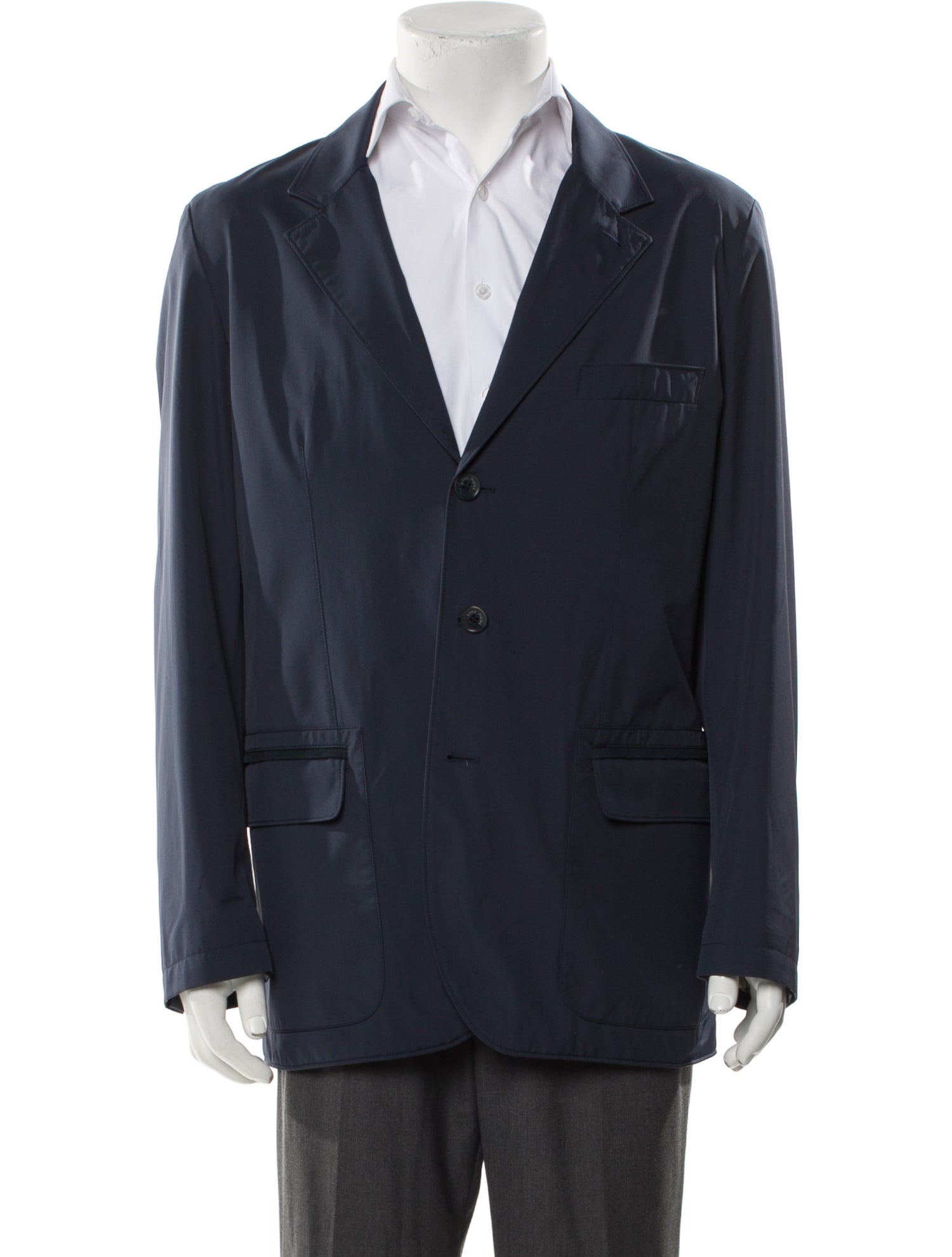 Loro Piana Voyager Leather Trim Embellishment Sport Coat