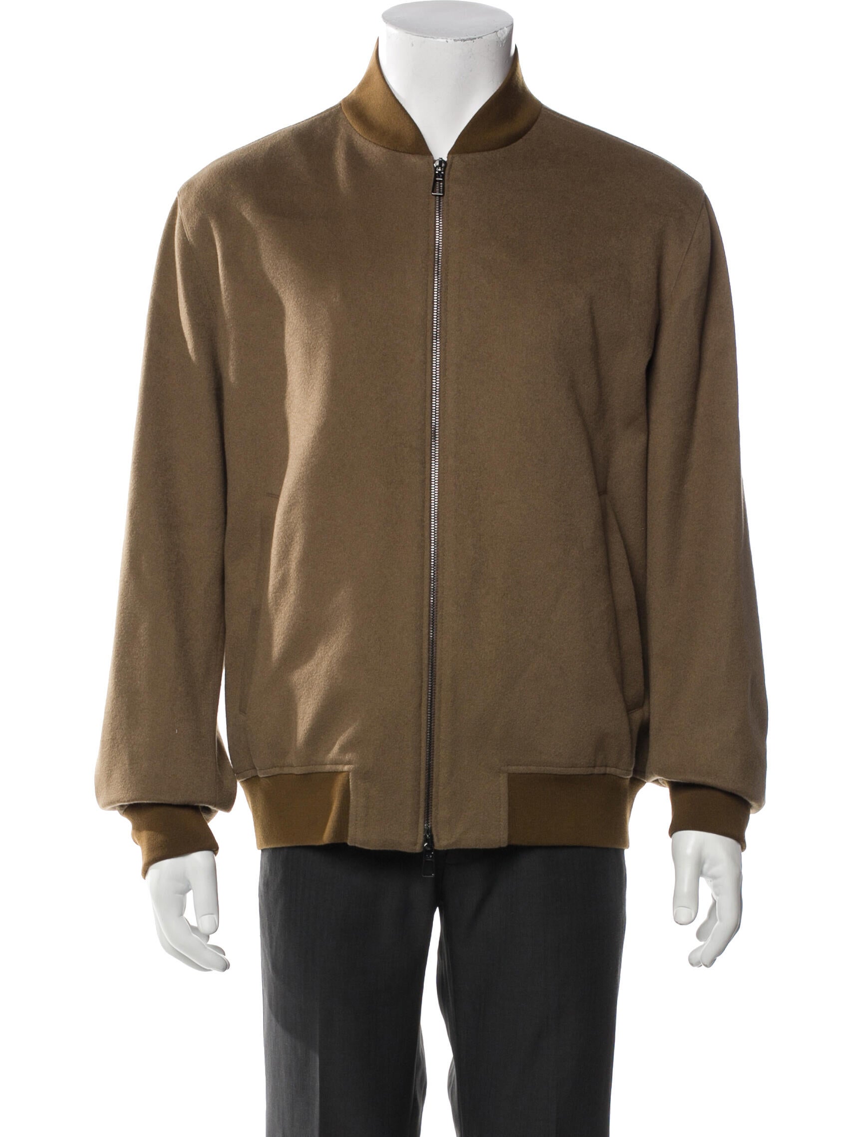 Loro Piana Cashmere Green Storm System LP Ivy Cashmere Bomber Jacket w/ Tags