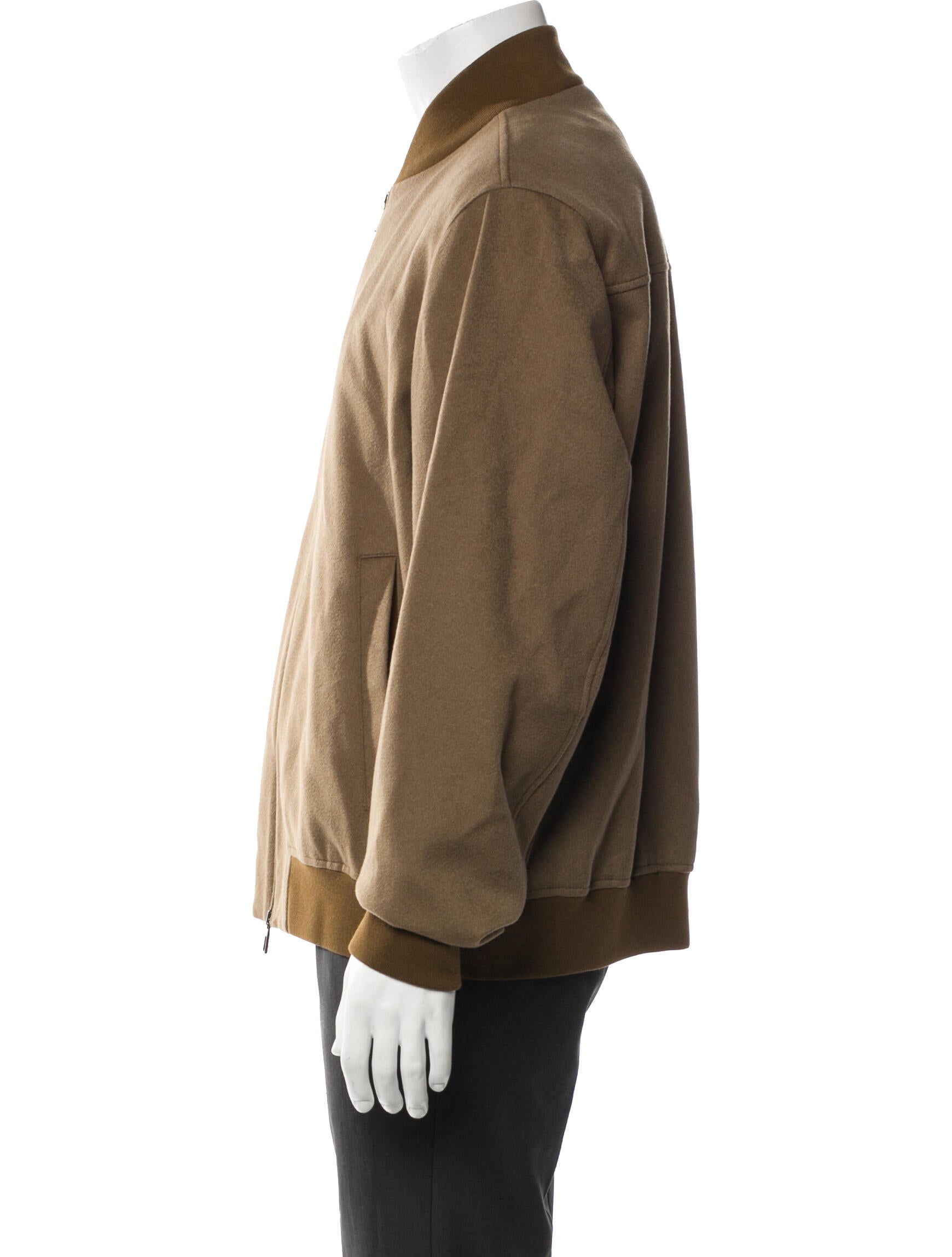 Loro Piana Cashmere Green Storm System LP Ivy Cashmere Bomber Jacket w/ Tags