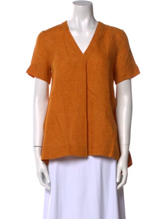 Loro Piana Linen V-Neck Blouse