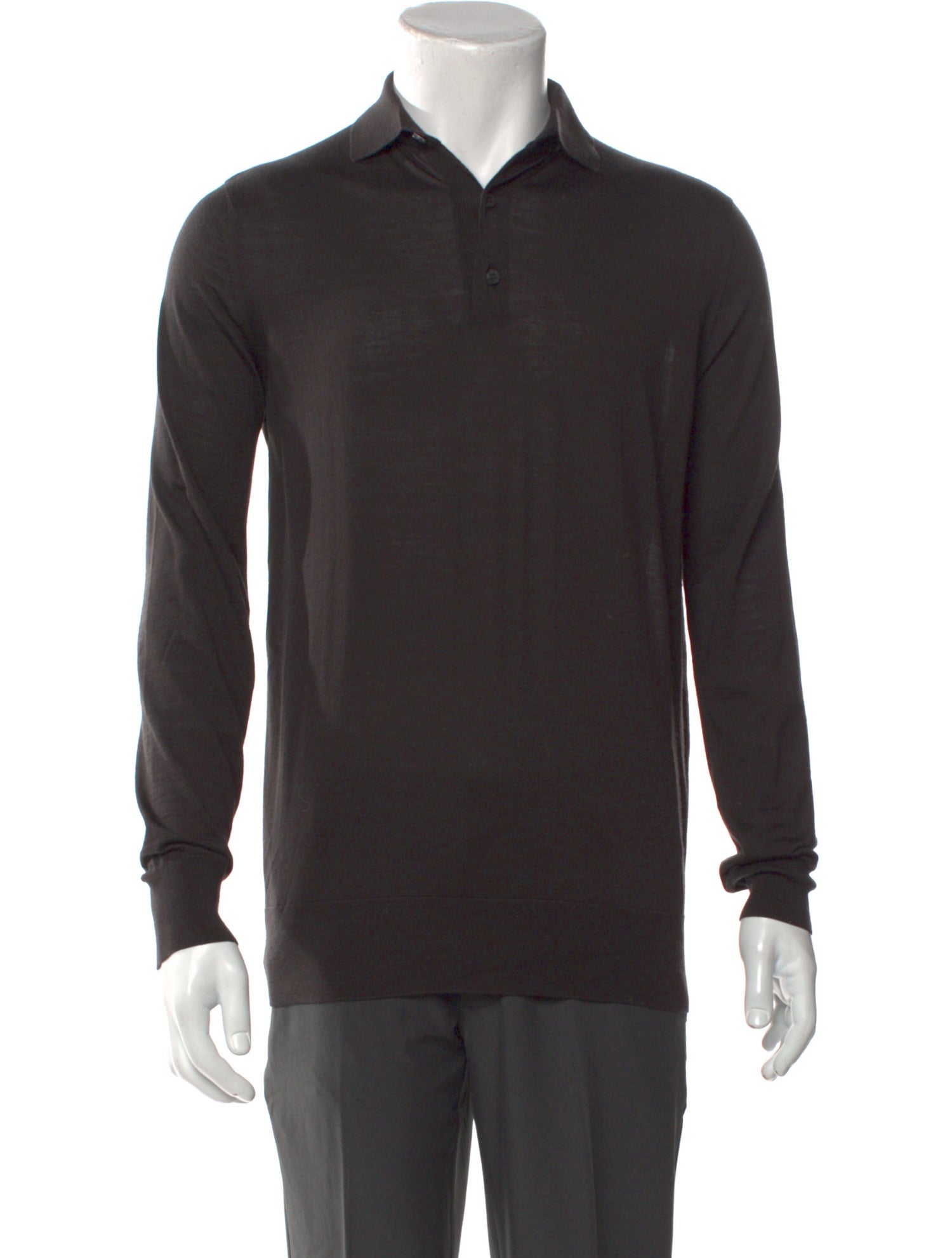 Loro Piana Merino Wool Collar Polo Sweater