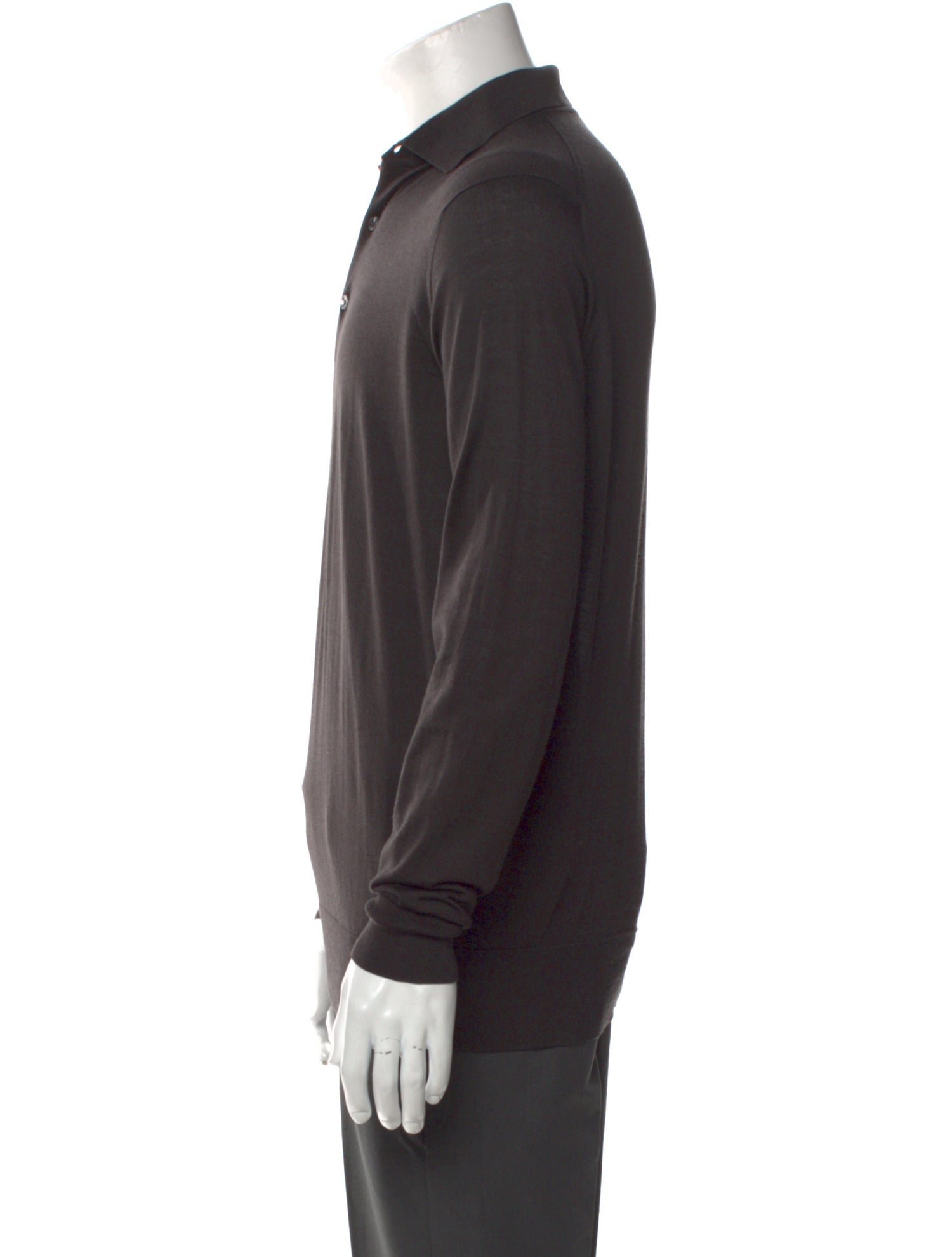 Loro Piana Merino Wool Collar Polo Sweater