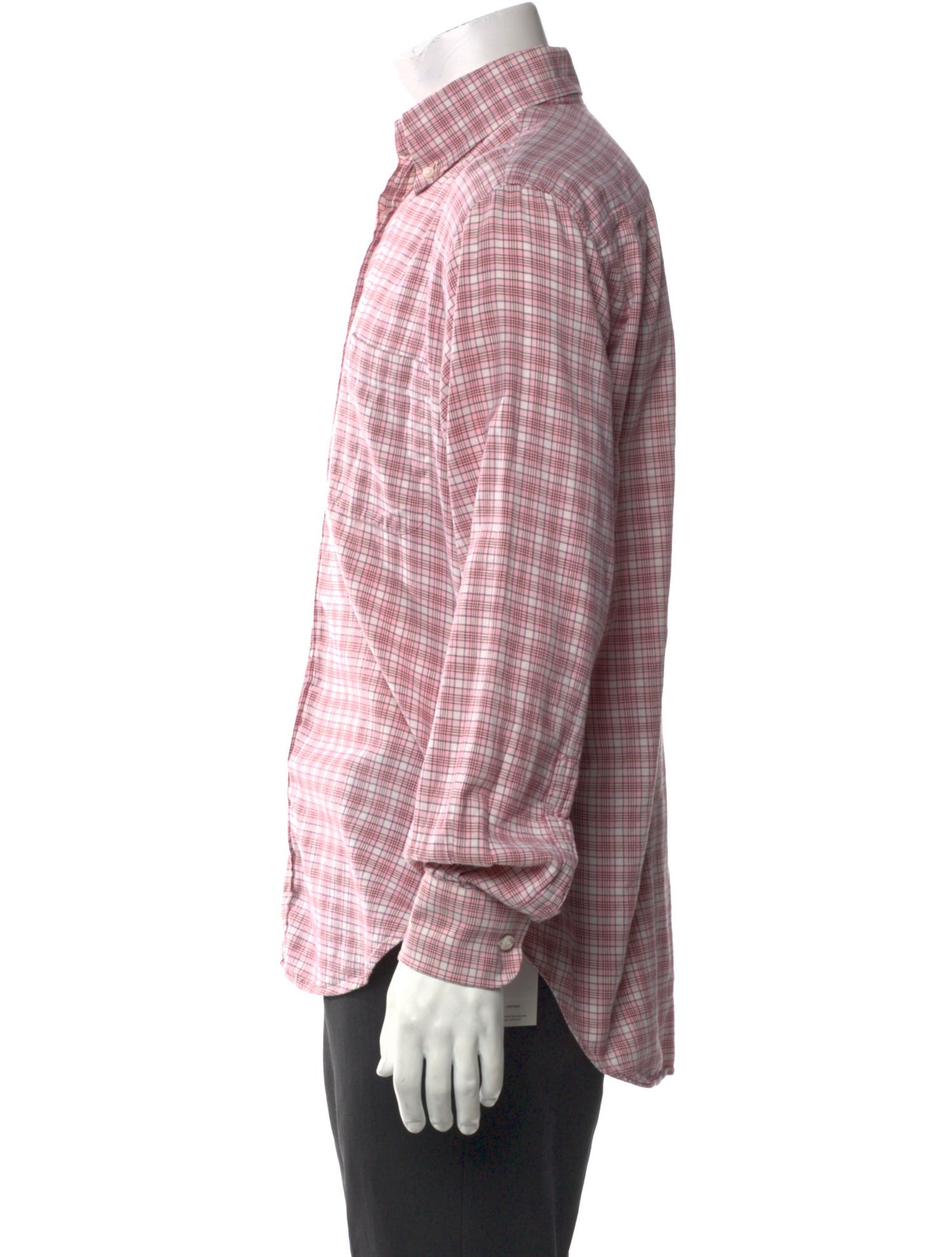 Loro Piana Plaid Print Long Sleeve Shirt