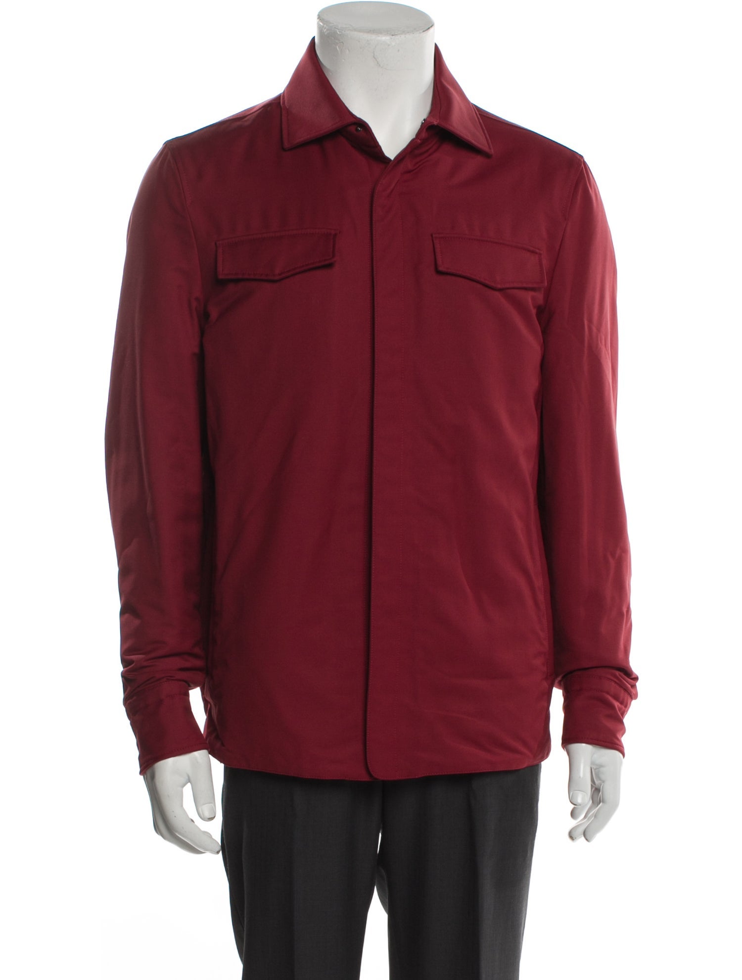 Loro Piana Green Tecnowool Virgin Wool Utility Jacket