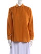 Loro Piana Linen Long Sleeve Button-Up Top