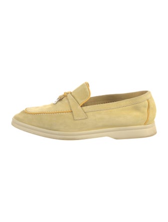 Loro Piana Summer Walk Charms Suede Loafers