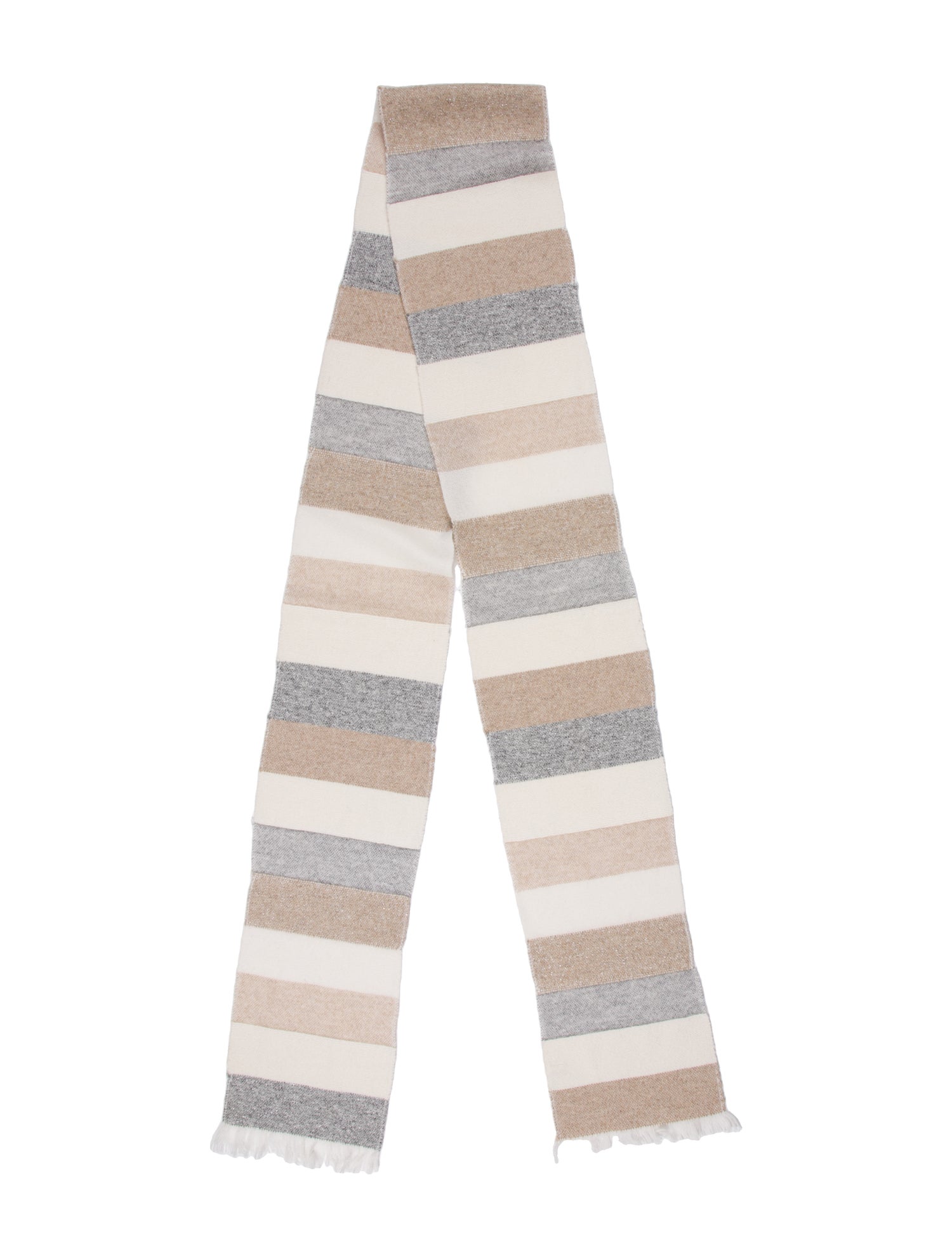 Brunello Cucinelli Cashmere Striped Scarf