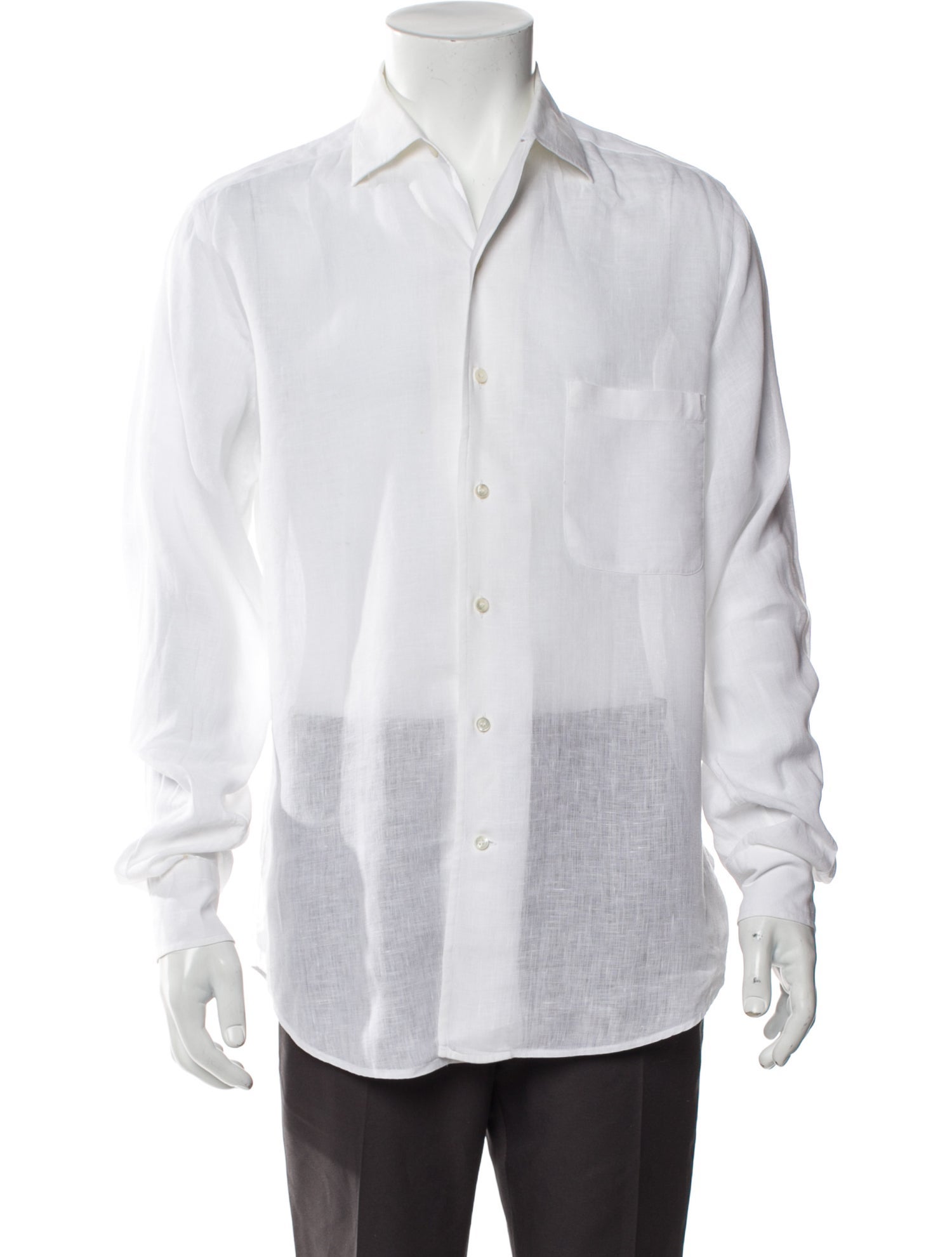 Loro Piana Linen Long Sleeve Dress Shirt