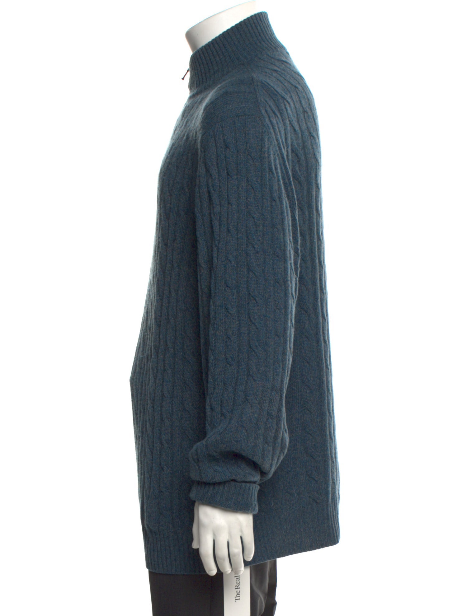 Loro Piana 'Treccia' Baby Cashmere Cashmere Polo Sweater