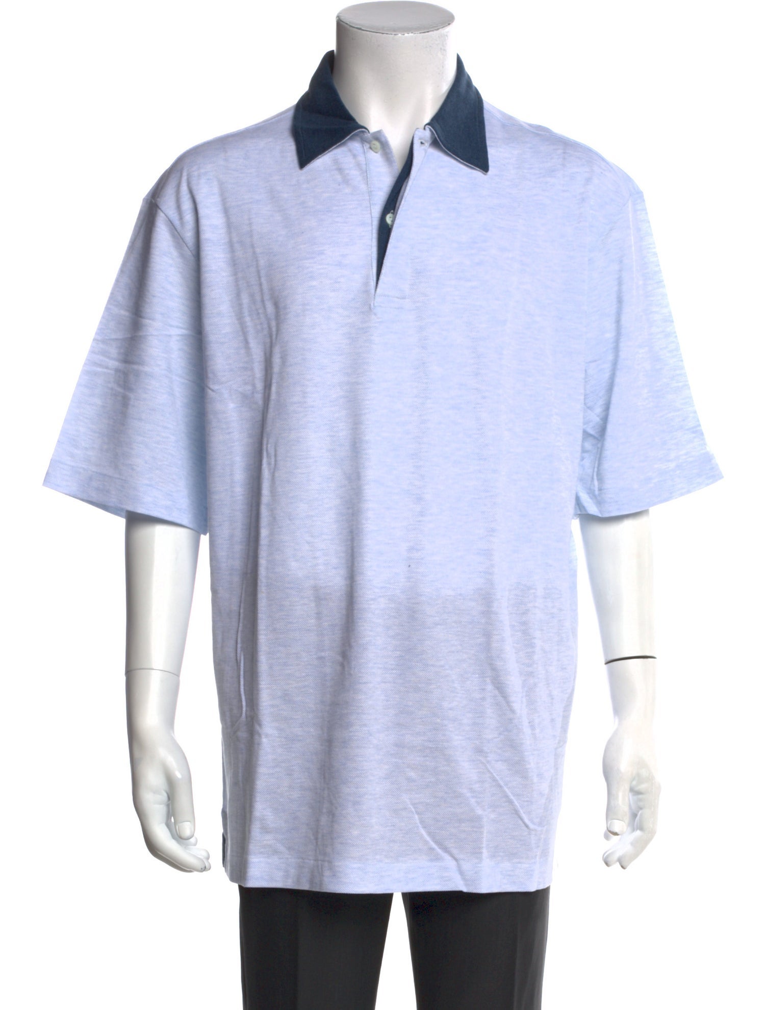 Loro Piana Colorblock Pattern Collar Polo Shirt