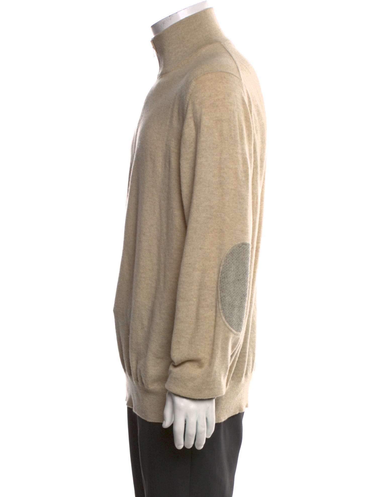 Loro Piana Cashmere Mock Neck Polo Sweater