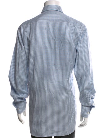 Loro Piana Plaid Print Long Sleeve Shirt
