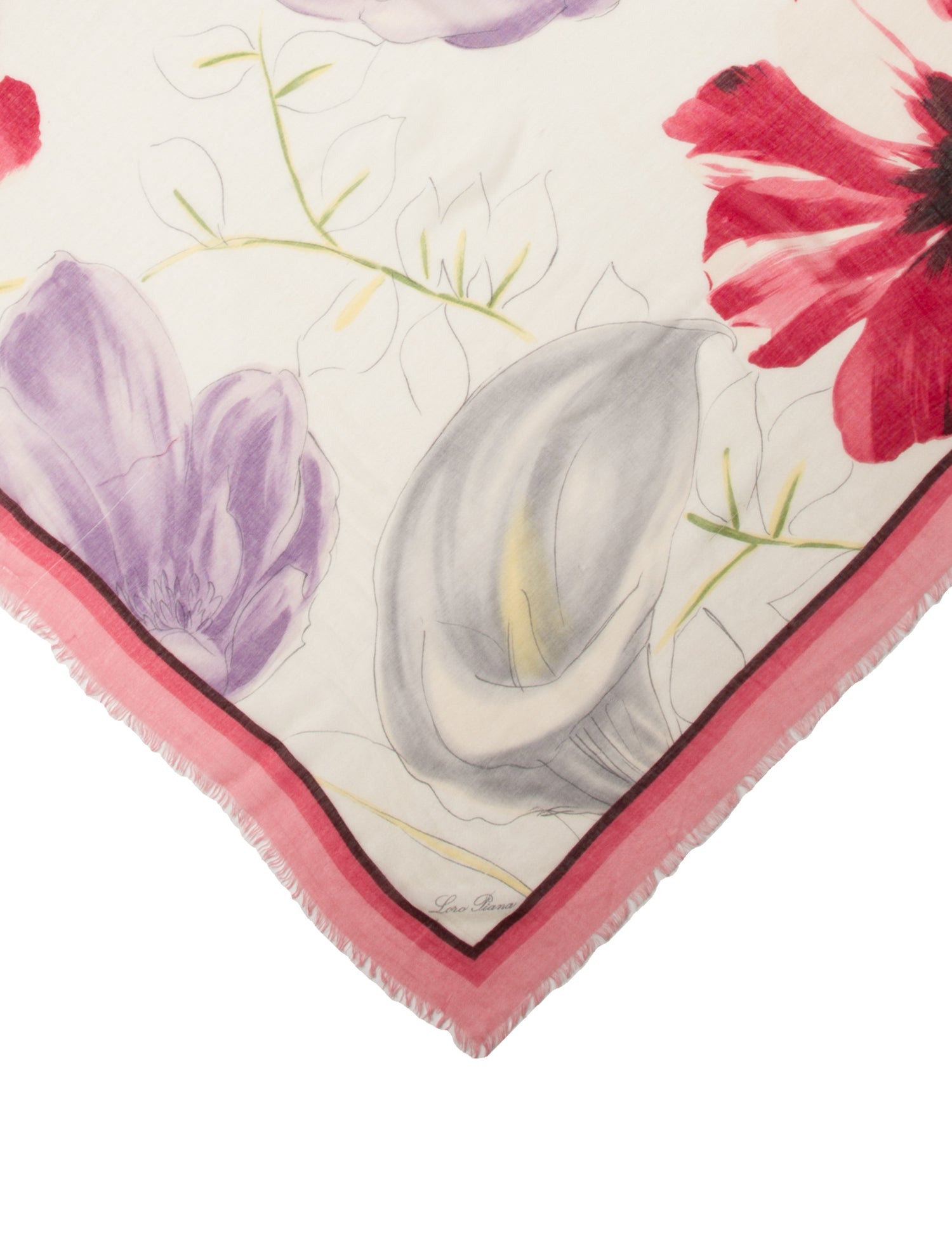 Loro Piana Floral Print Scarf