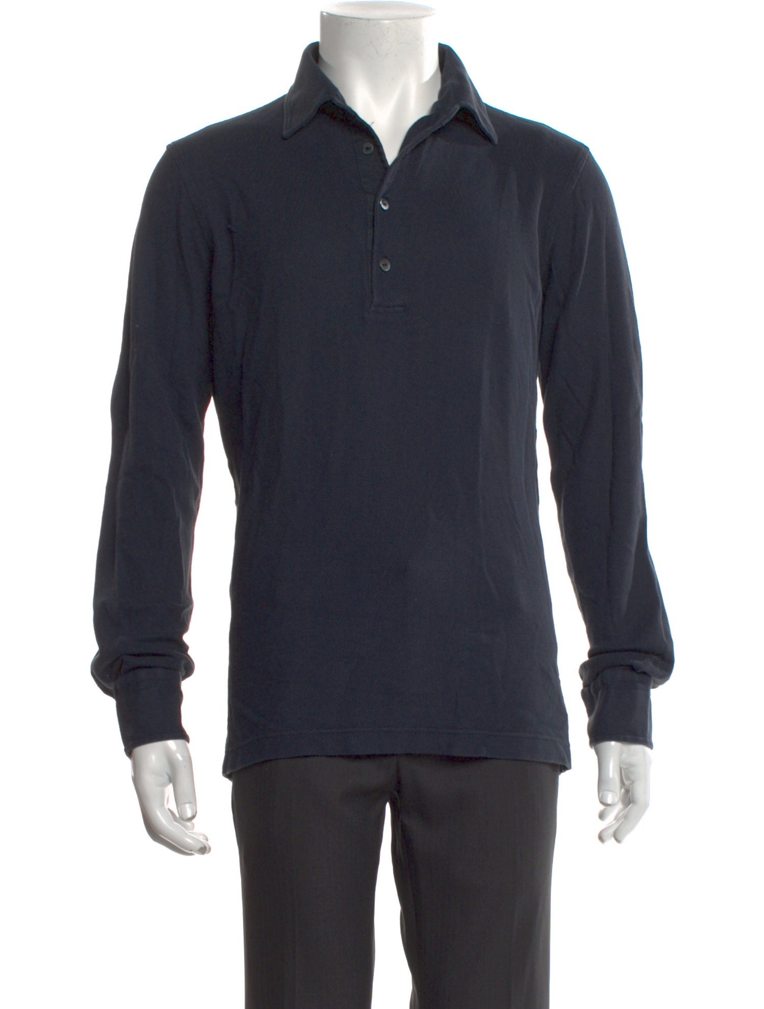 Loro Piana Collar Long Sleeve Henley