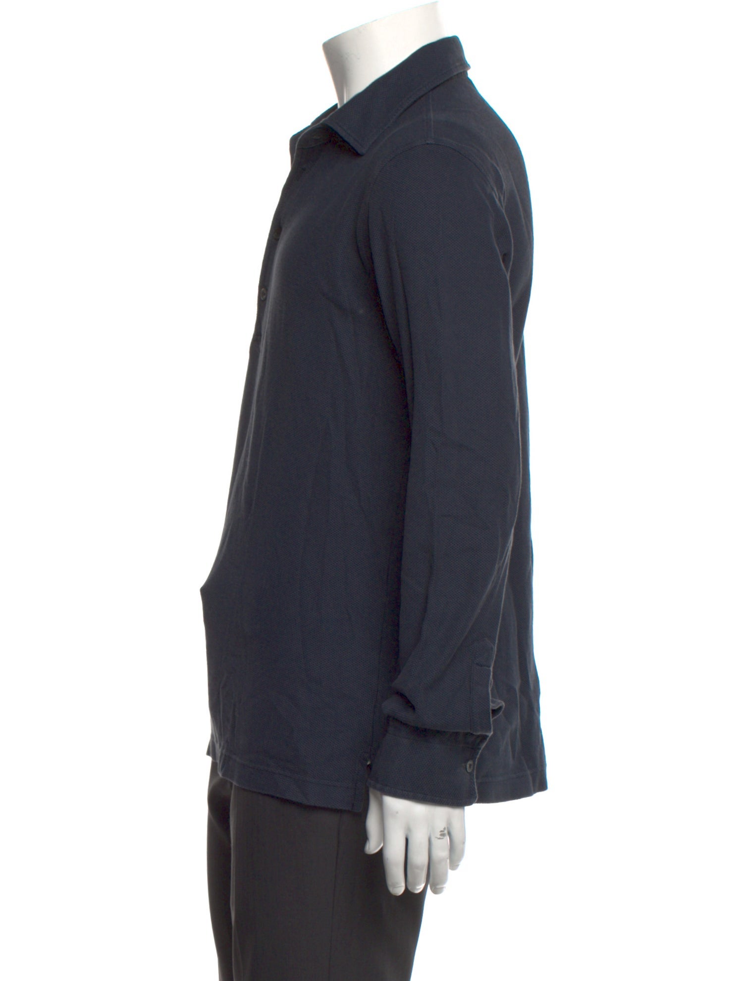 Loro Piana Collar Long Sleeve Henley