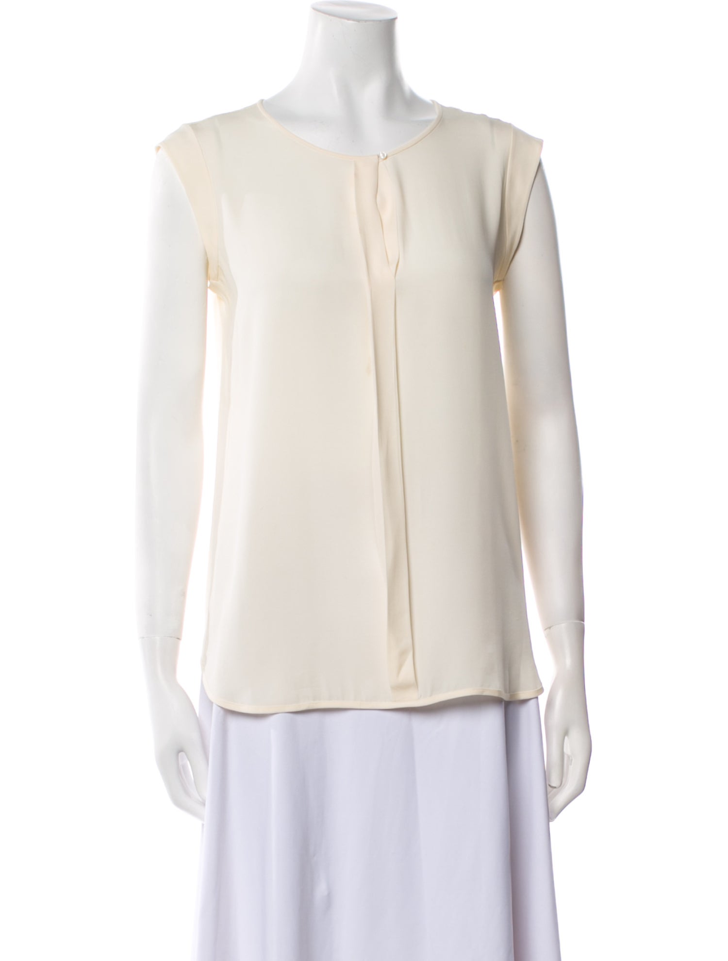 Loro Piana Silk Scoop Neck Blouse
