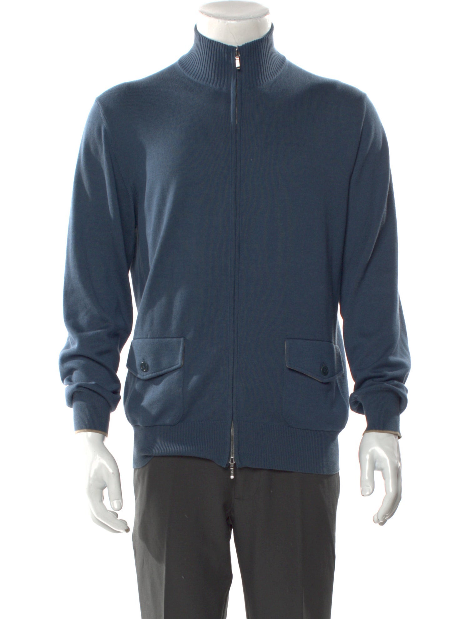 Loro Piana Turtleneck Long Sleeve Cardigan