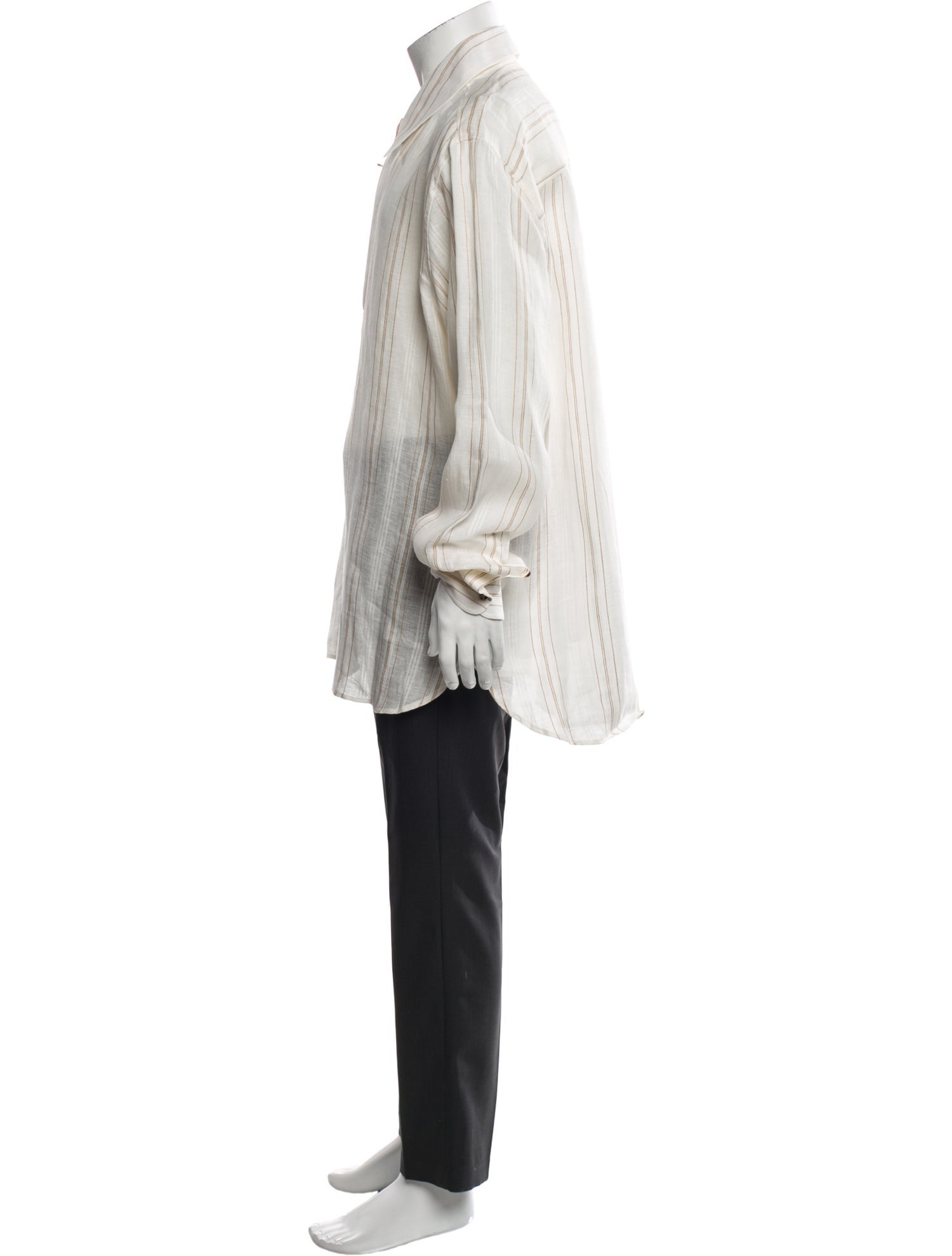 Loro Piana Linen Striped Dress Shirt w/ Tags