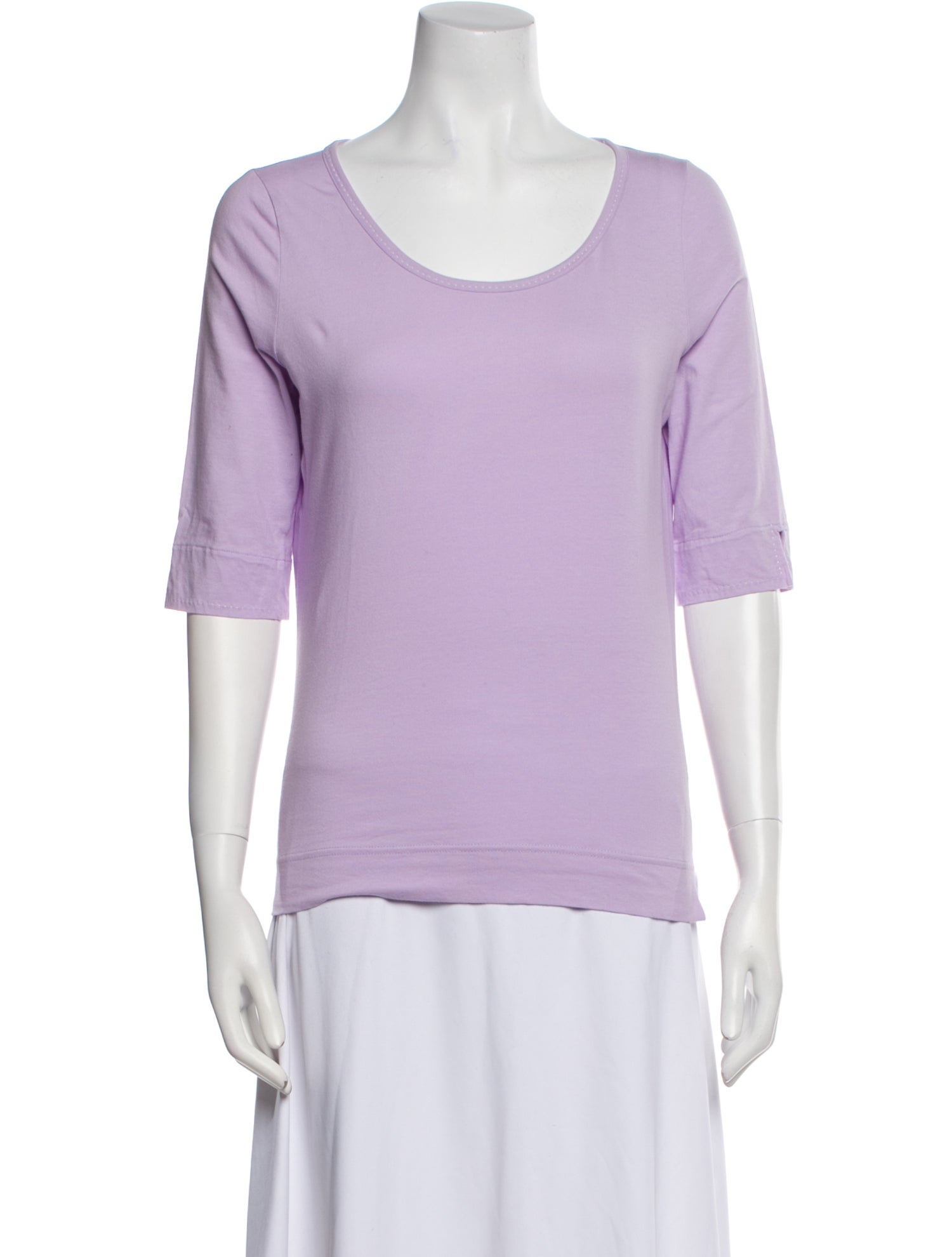 Loro Piana Scoop Neck Three-Quarter Sleeve T-Shirt