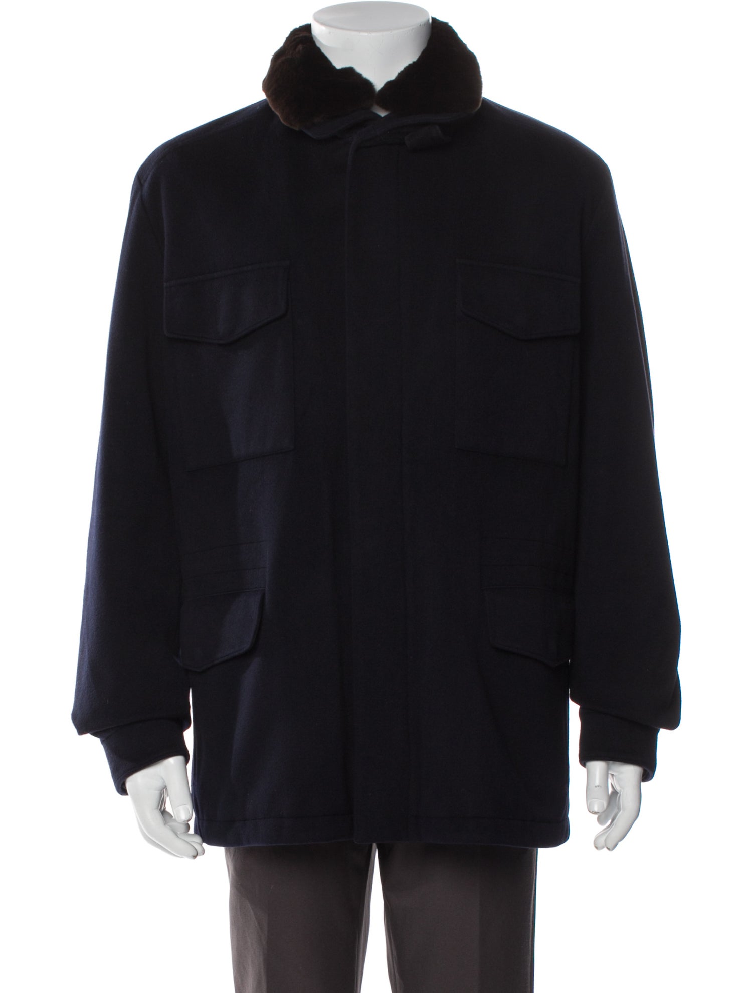 Loro Piana Traveler Storm System Mink Fur Lined Vicuña Overcoat