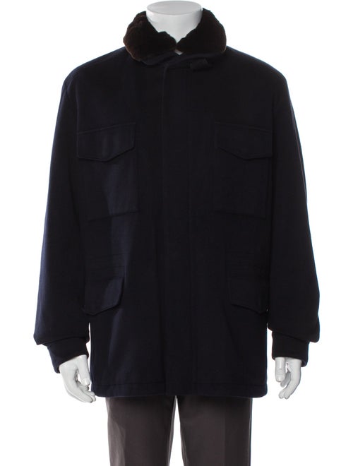 Loro Piana Traveler Storm System Mink Fur Lined Vicuña Overcoat