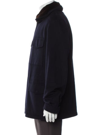 Loro Piana Traveler Storm System Mink Fur Lined Vicuña Overcoat