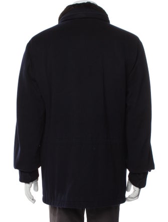 Loro Piana Traveler Storm System Mink Fur Lined Vicuña Overcoat