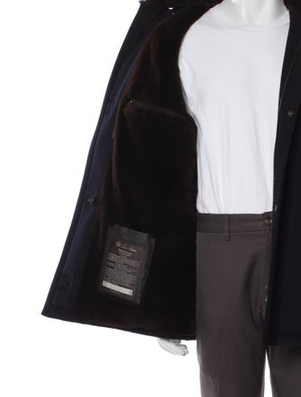 Loro Piana Traveler Storm System Mink Fur Lined Vicuña Overcoat