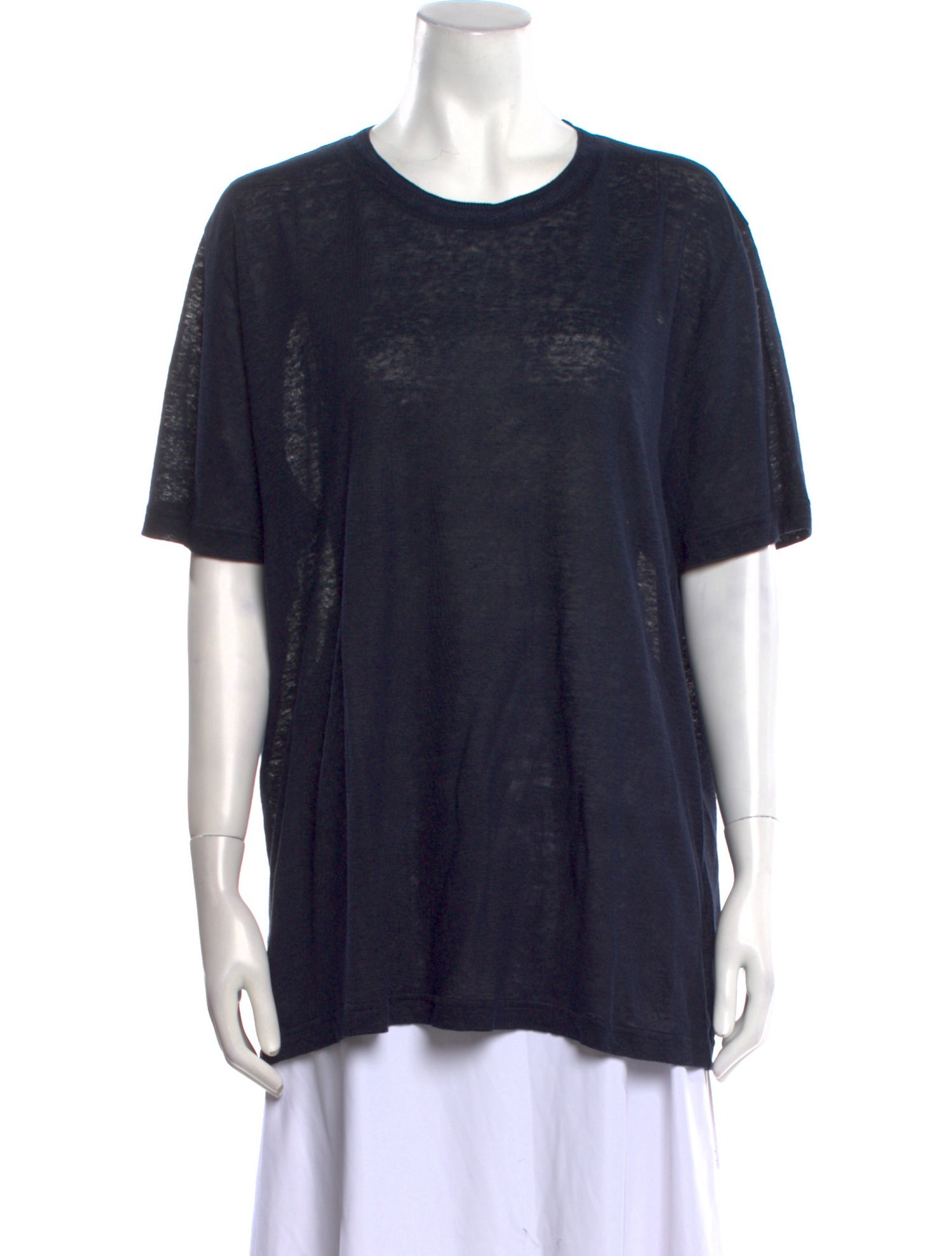 Loro Piana Linen Crew Neck T-Shirt