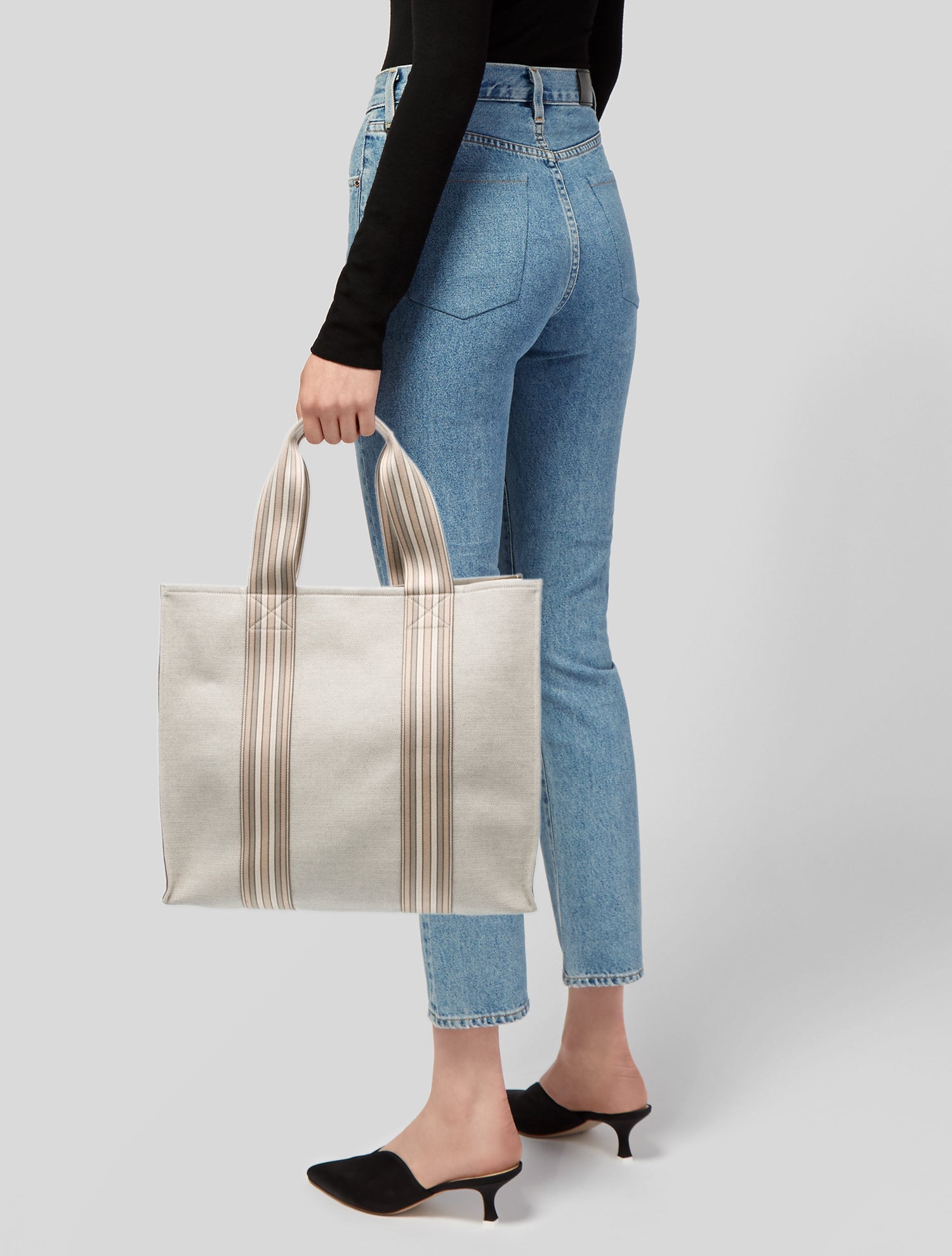 Loro Piana Canvas Suitcase Stripe Medium