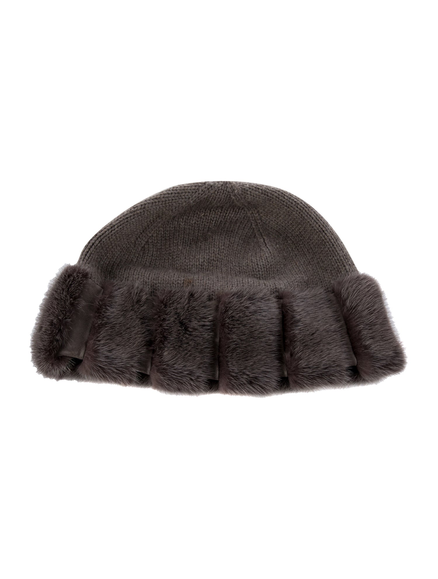 Loro Piana Mink-Trimmed Cashmere Knit Beanie