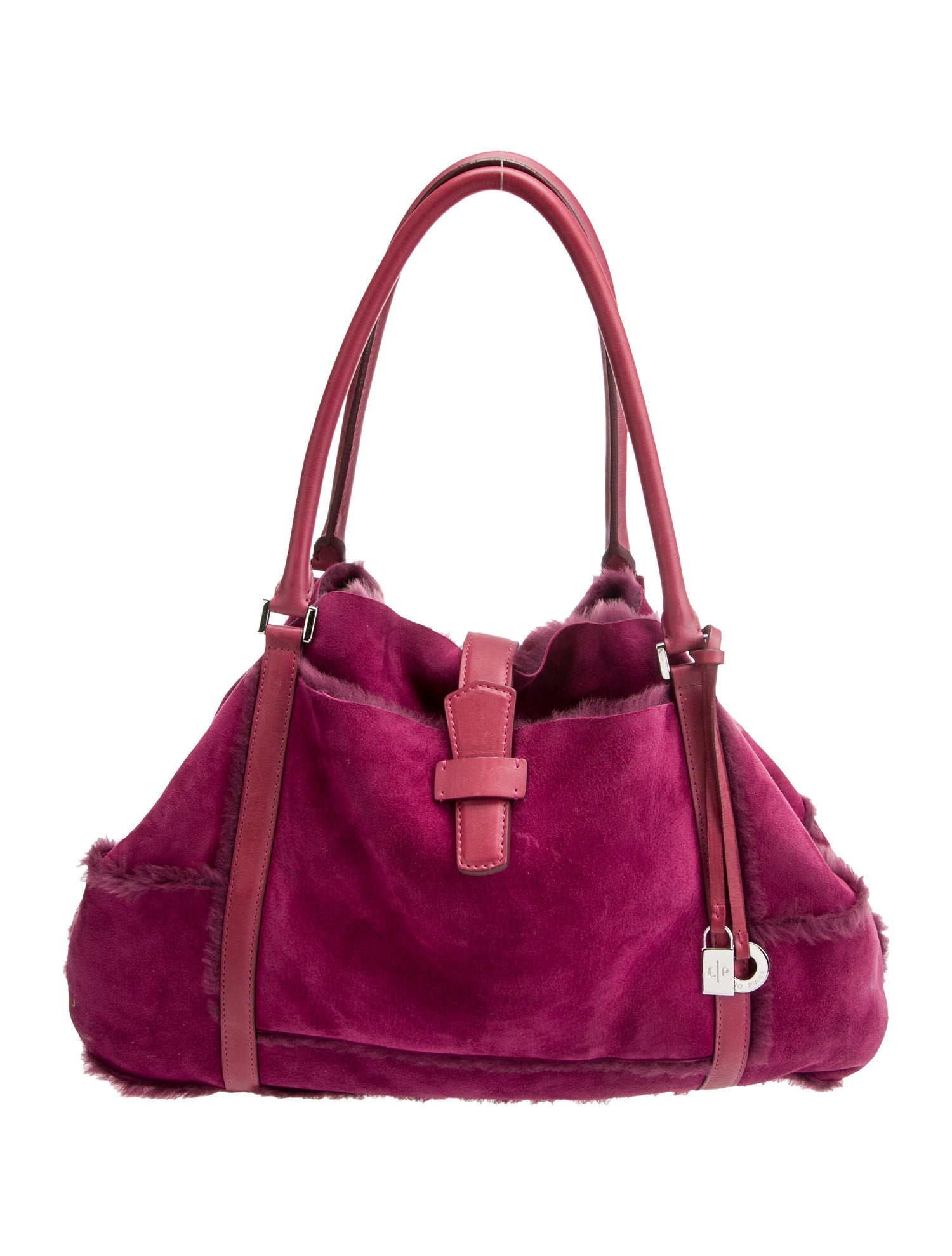 Loro Piana Shearling Top Handle Bag