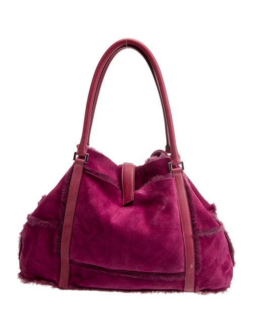 Loro Piana Shearling Top Handle Bag
