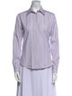 Loro Piana Striped Long Sleeve Button-Up Top